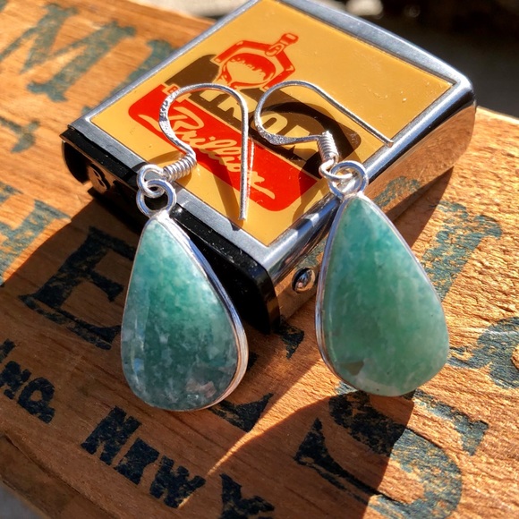 Jewelry - ✨ARTISAN AQUAMARINE DANGLING EARRINGS 1.7”✨
